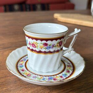 Vintage German Porcelain Cup & Saucer – Rheinpfalz Hartporzellan